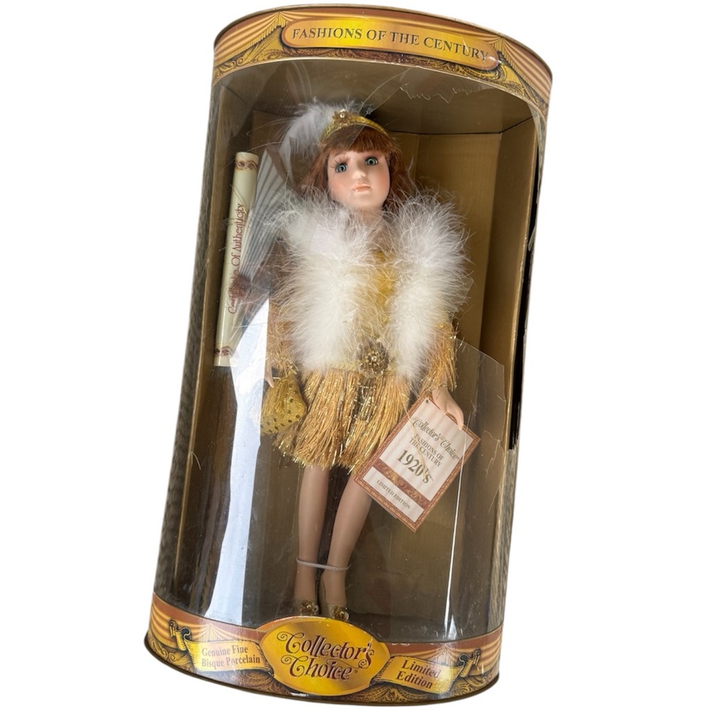Collector’s Choice Limited Edition 1920s Genuine Fine
Bisque Porcelain 15” Doll